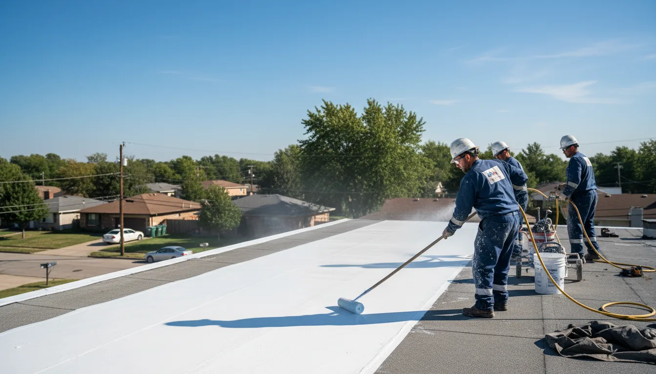 Commercial roof coating in Dover, MA near me